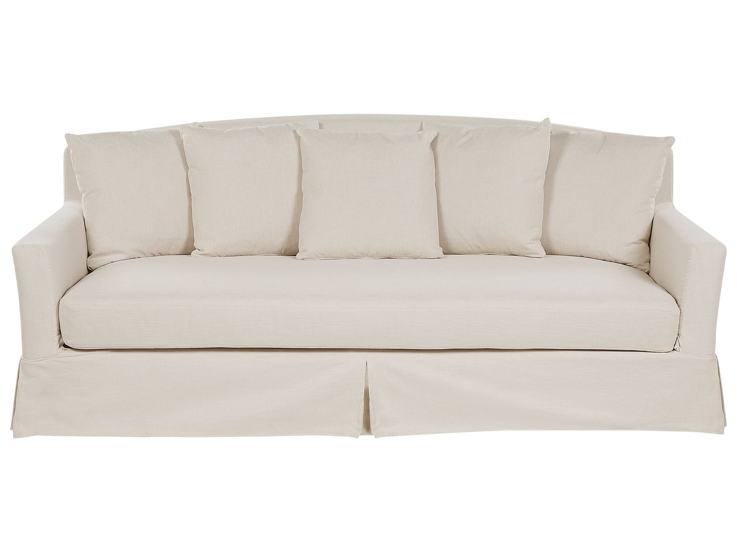 3 Seater Fabric Sofa Beige GILJA