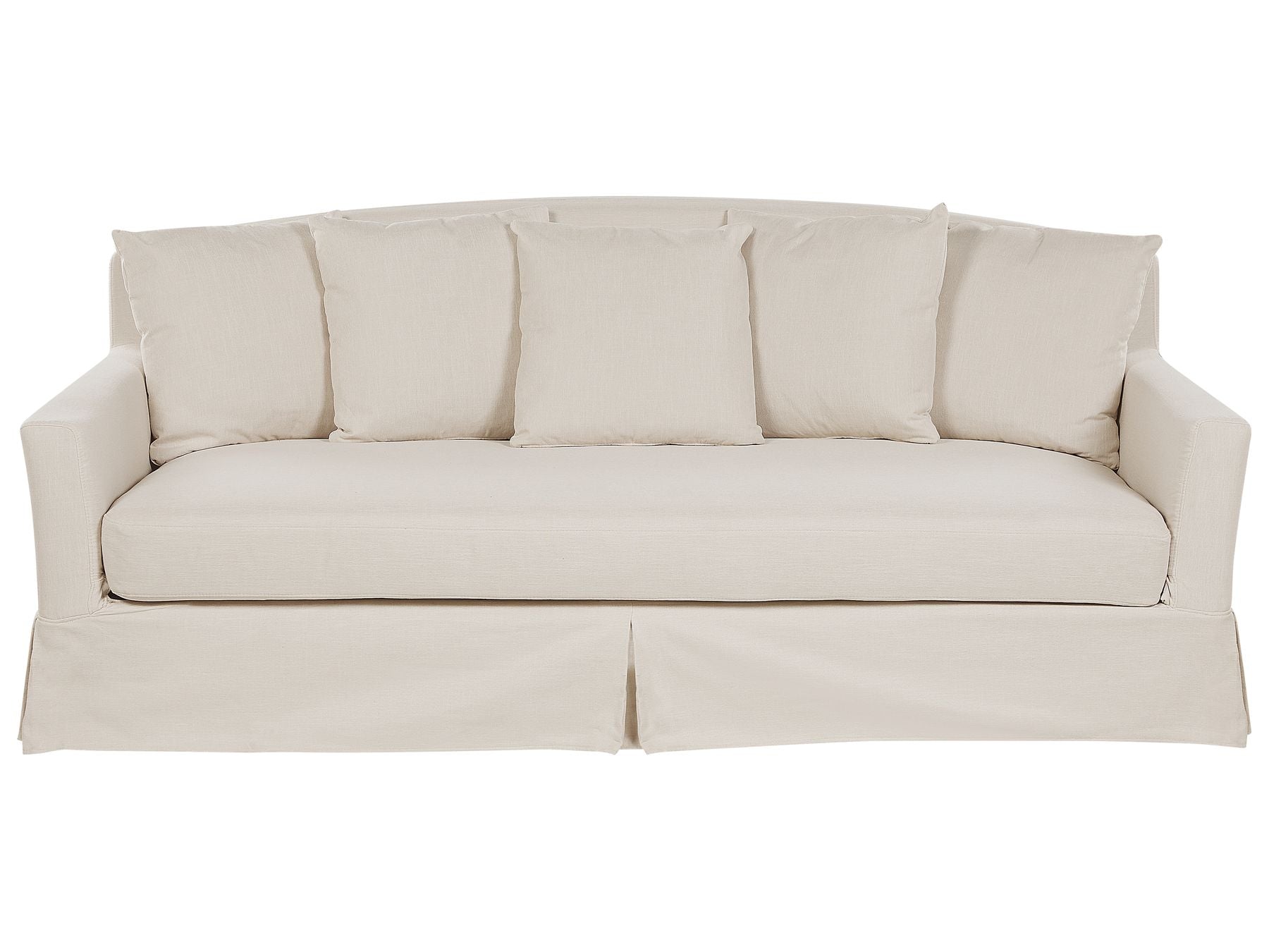 3 Seater Fabric Sofa Beige GILJA