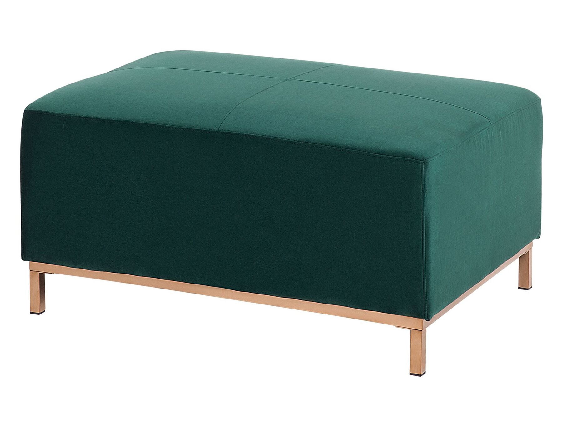 Left Hand Velvet Corner Sofa with Ottoman Emerald Green OSLO
