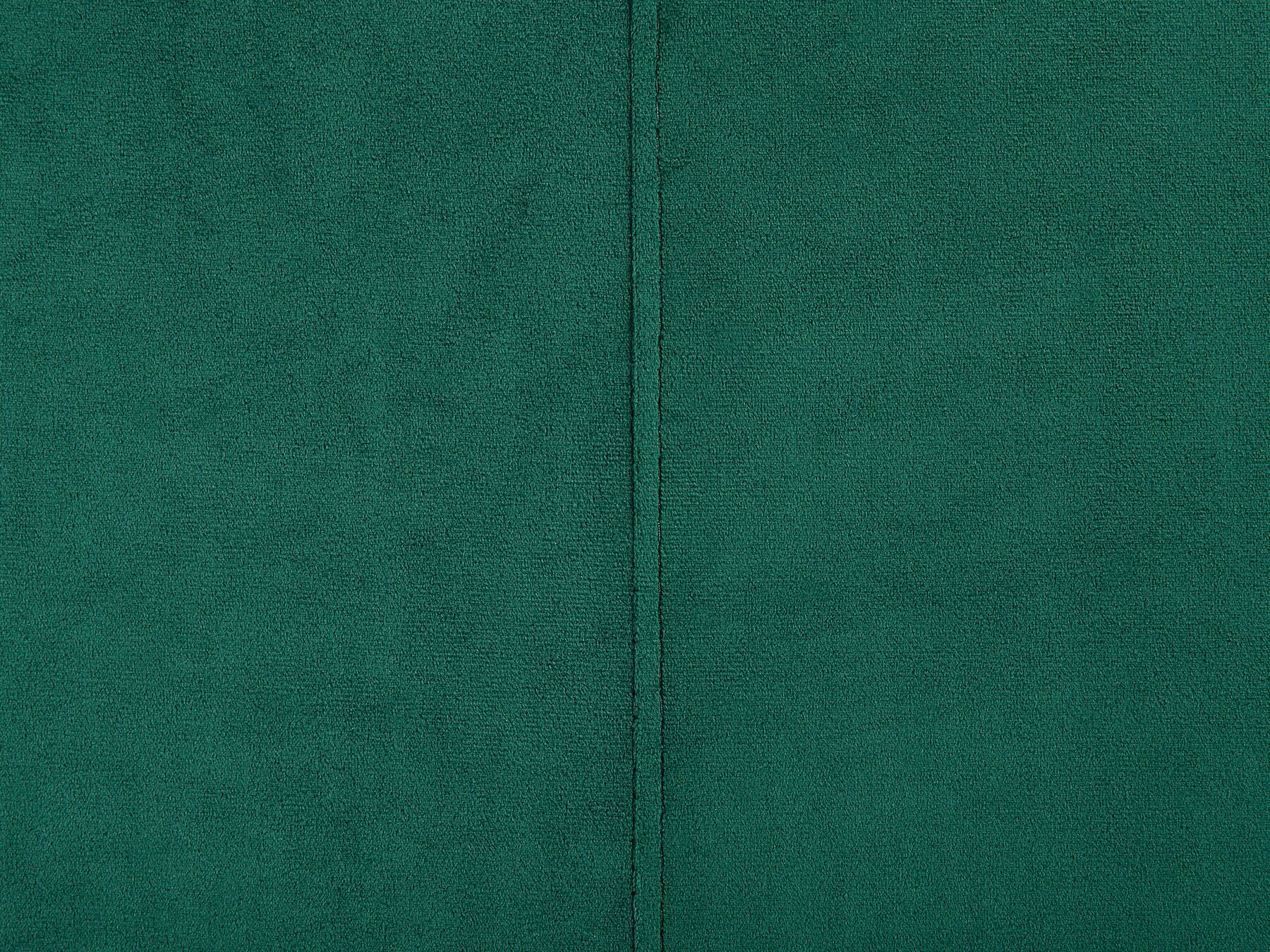 Left Hand Velvet Corner Sofa with Ottoman Emerald Green OSLO