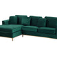 Right Hand Velvet Corner Sofa Emerald Green OSLO