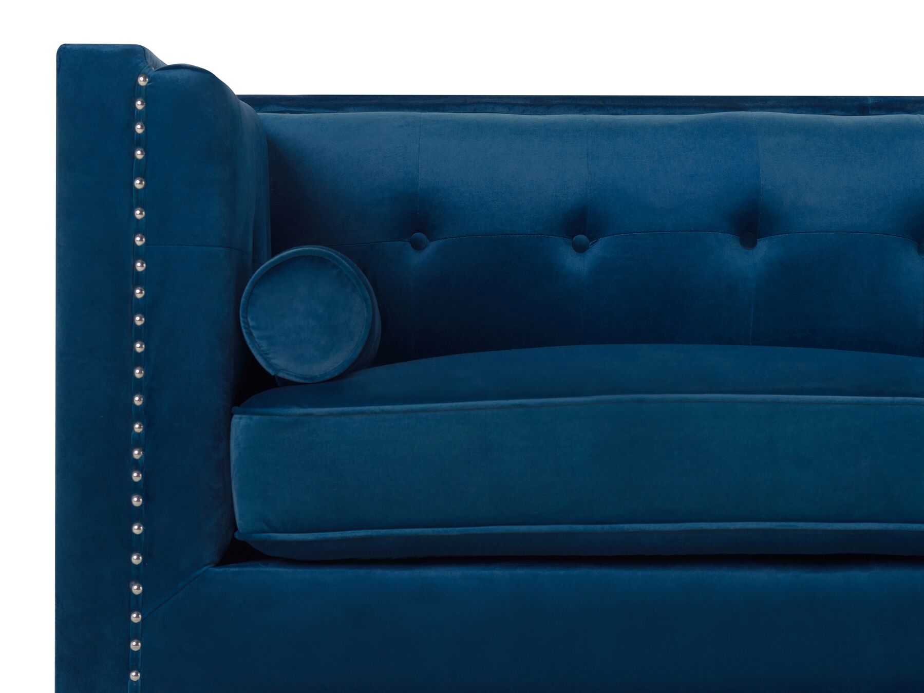 3 Seater Velvet Sofa Navy Blue AVALDSENES