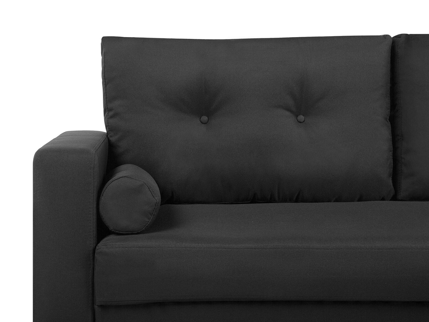 2 Seater Fabric Sofa Black KALMAR