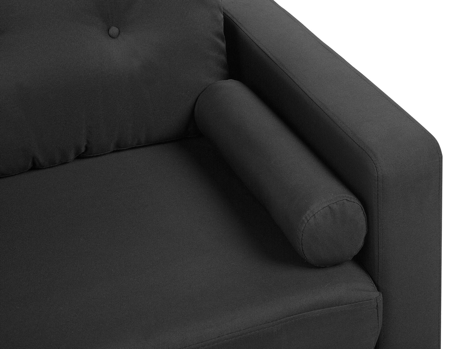 2 Seater Fabric Sofa Black KALMAR
