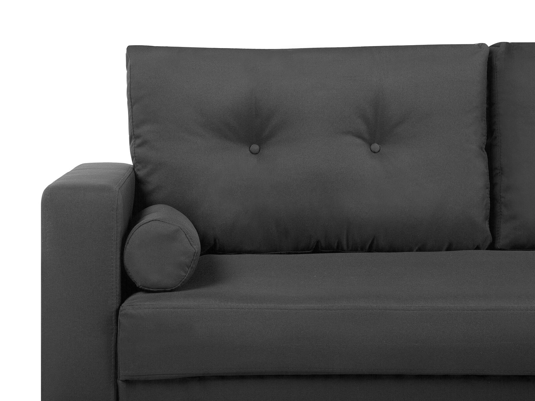 2 Seater Fabric Sofa Dark Grey KALMAR