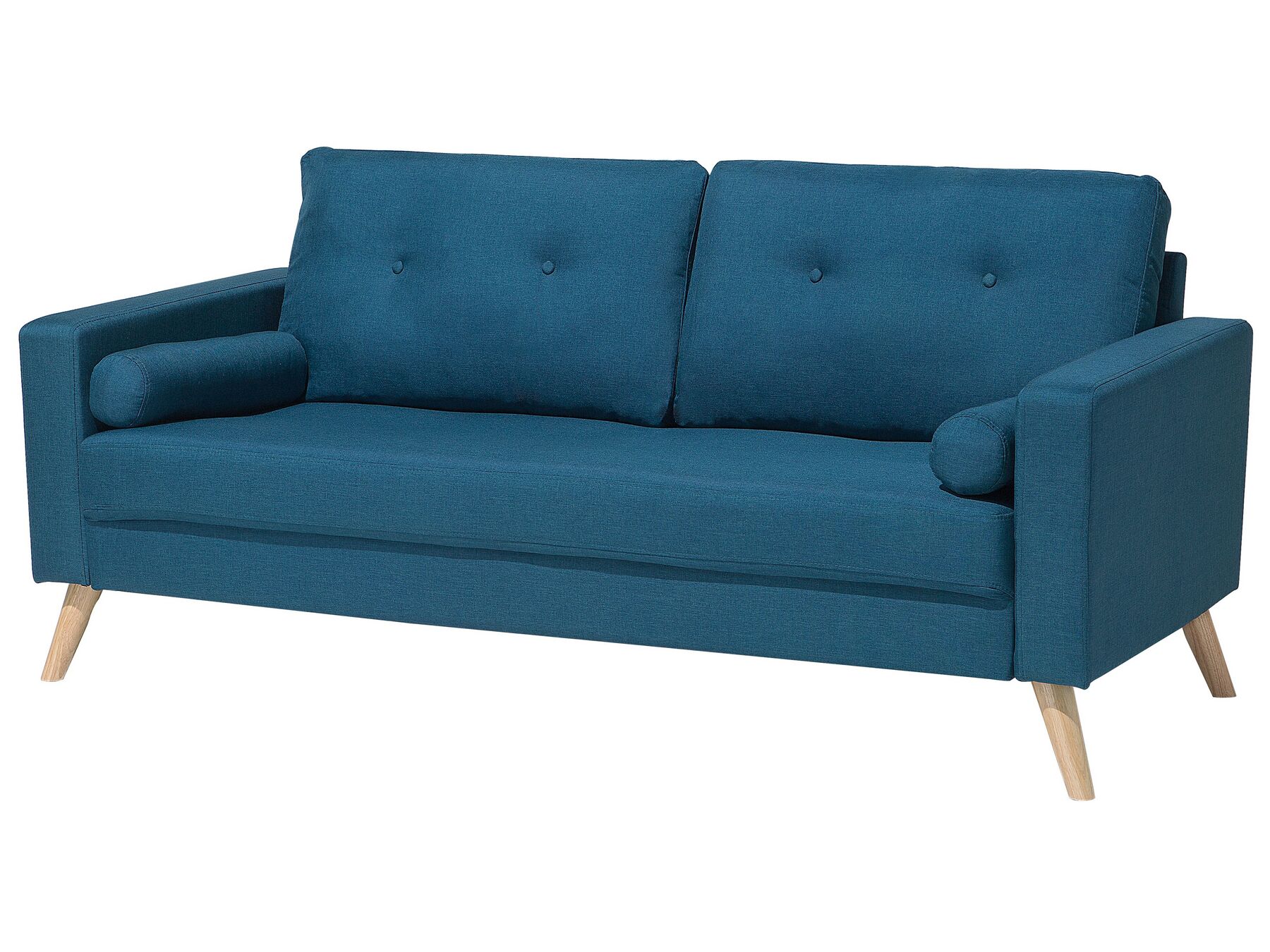 2 Seater Fabric Sofa Blue KALMAR