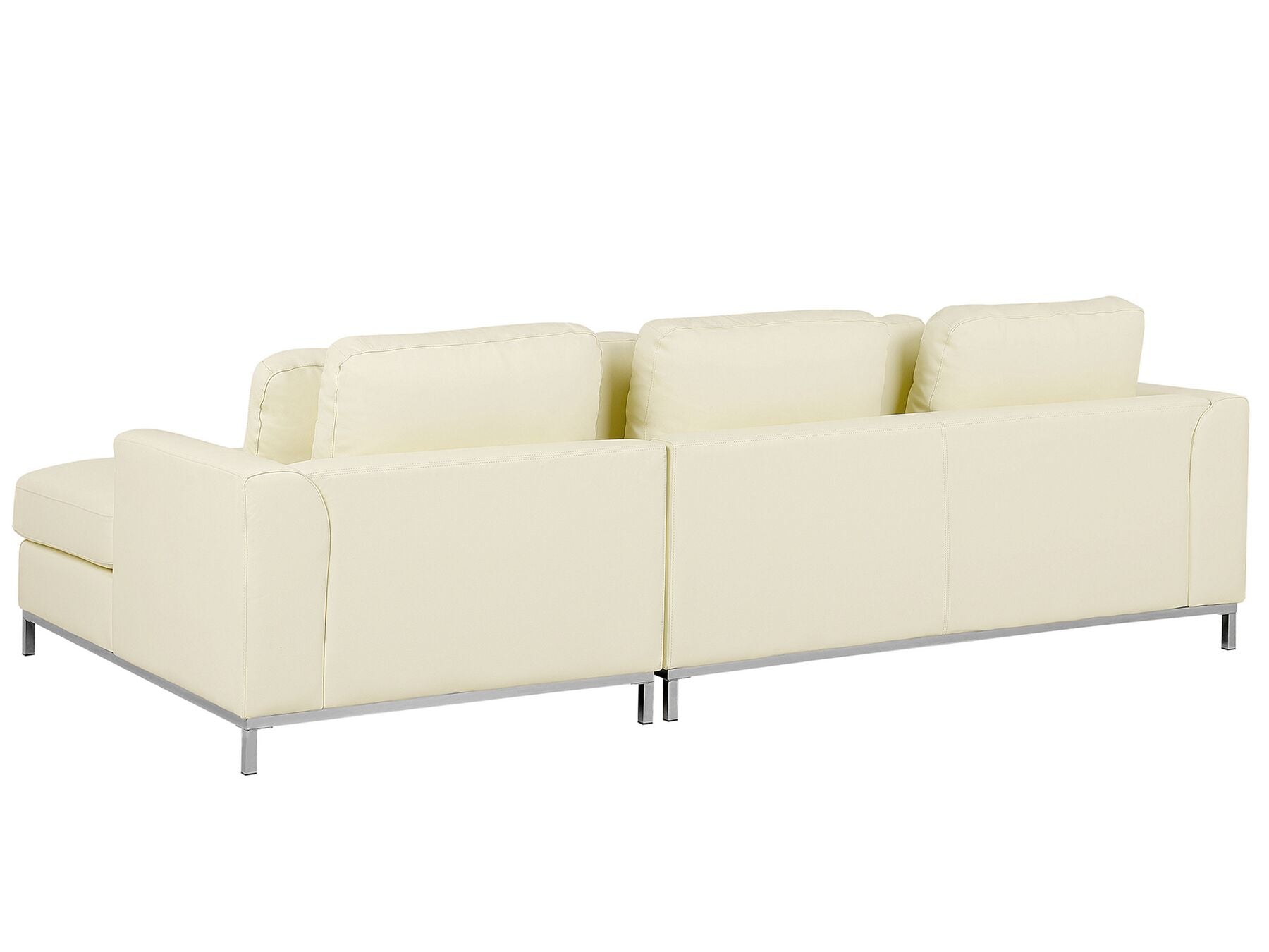 Left Hand Leather Corner Sofa Beige OSLO