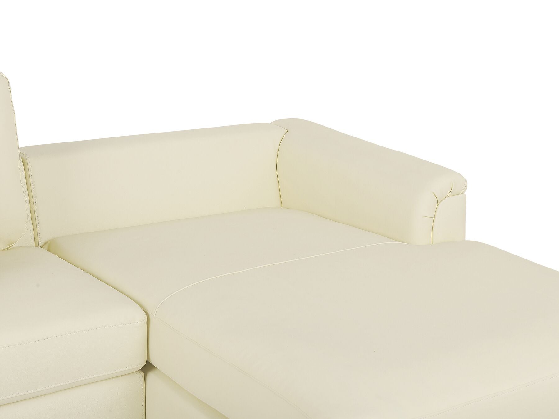 Left Hand Leather Corner Sofa Beige OSLO