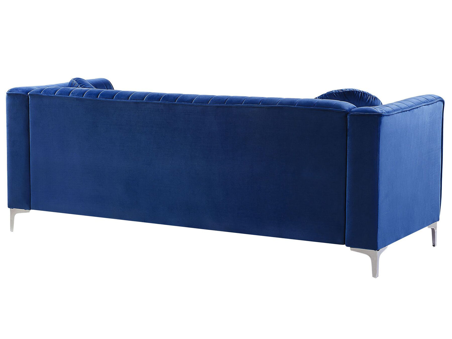 Left Hand Velvet Corner Sofa Navy Blue TIMRA