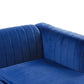 Left Hand Velvet Corner Sofa Navy Blue TIMRA