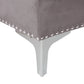 Left Hand Velvet Corner Sofa Grey FLEN