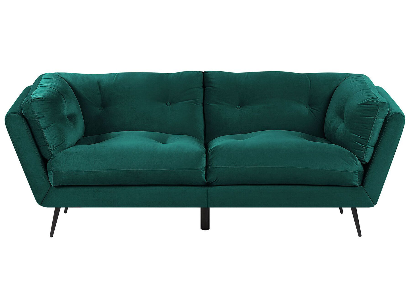 3 Seater Velvet Sofa Green LENVIK