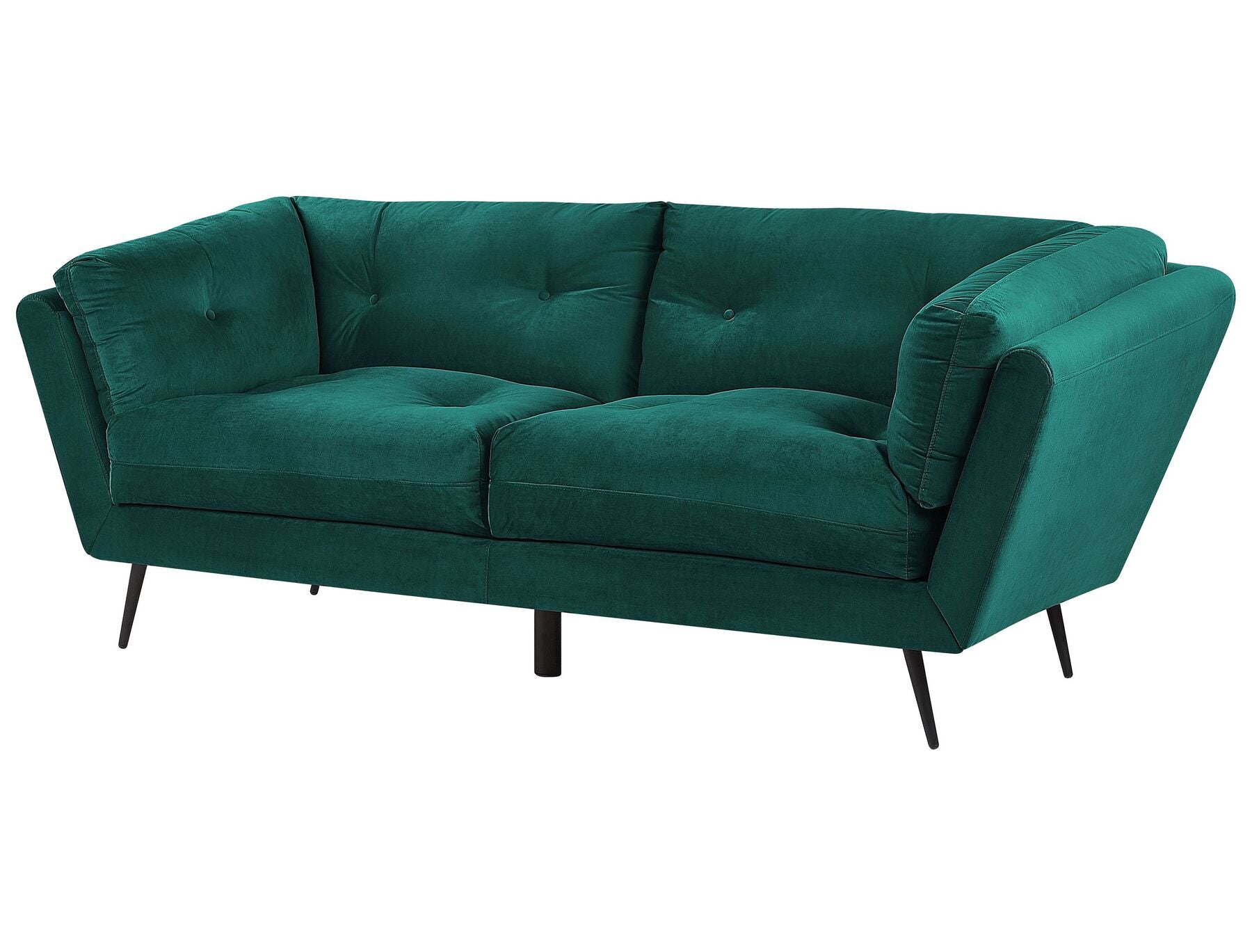 3 Seater Velvet Sofa Green LENVIK