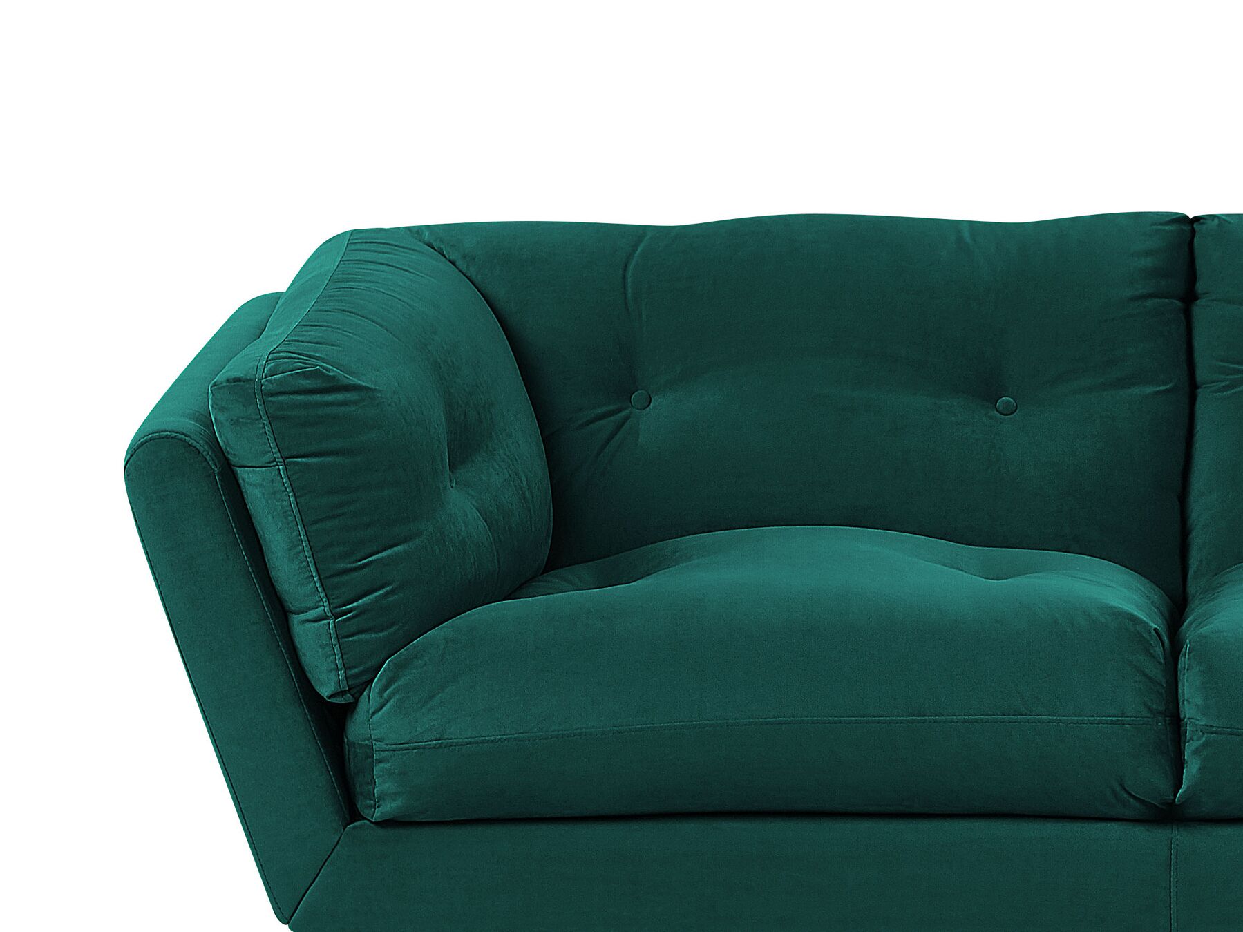 3 Seater Velvet Sofa Green LENVIK