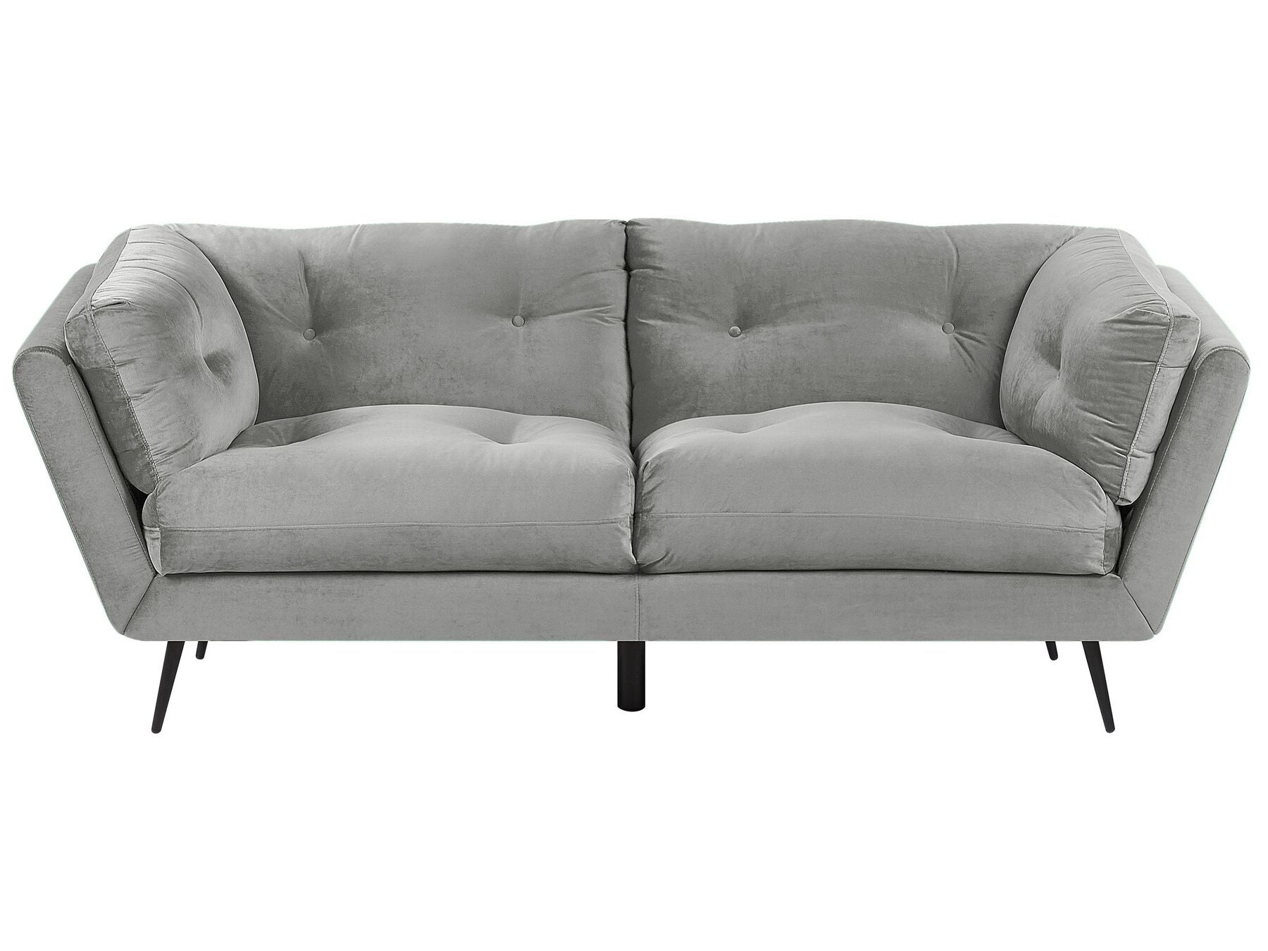 3 Seater Velvet Sofa Grey LENVIK