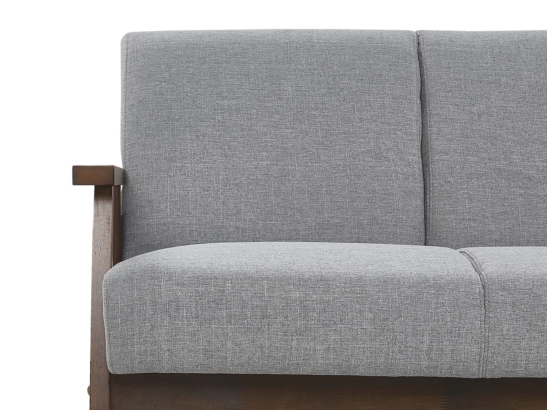 2 Seater Fabric Sofa Grey ASNES