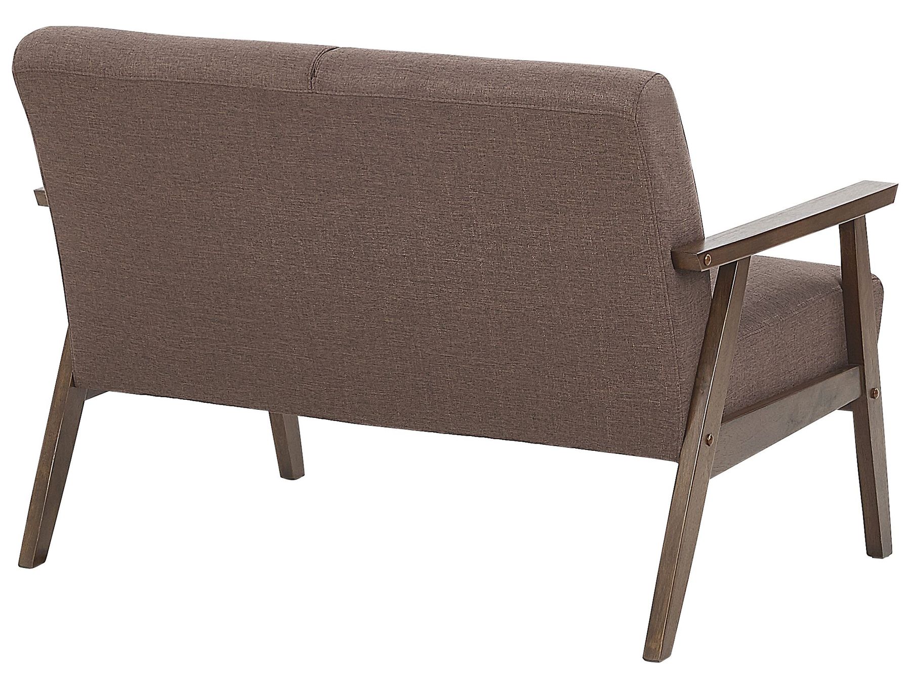 2 Seater Fabric Sofa Brown ASNES