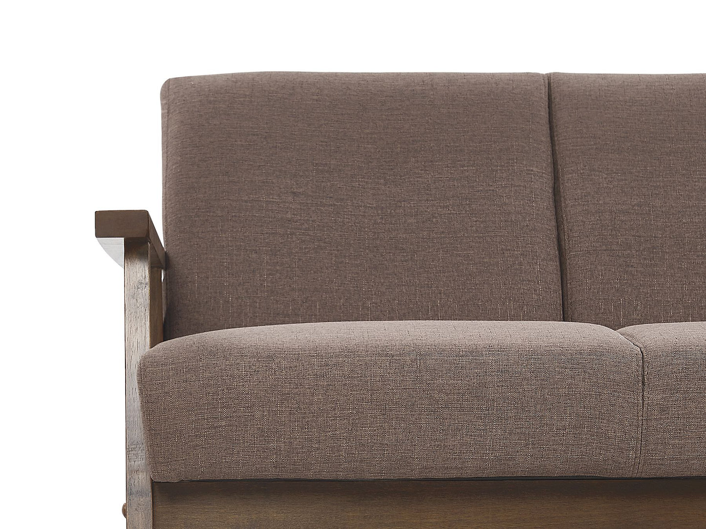 2 Seater Fabric Sofa Brown ASNES