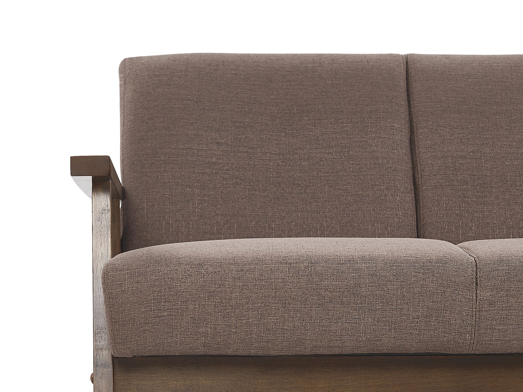 2 Seater Fabric Sofa Brown ASNES