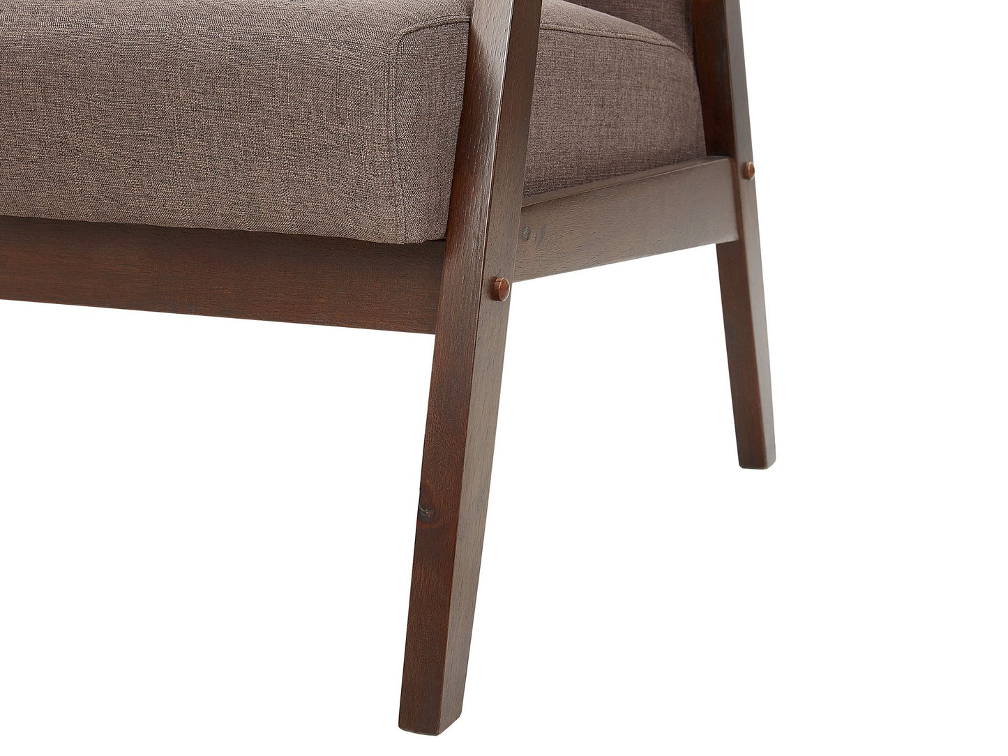 2 Seater Fabric Sofa Brown ASNES