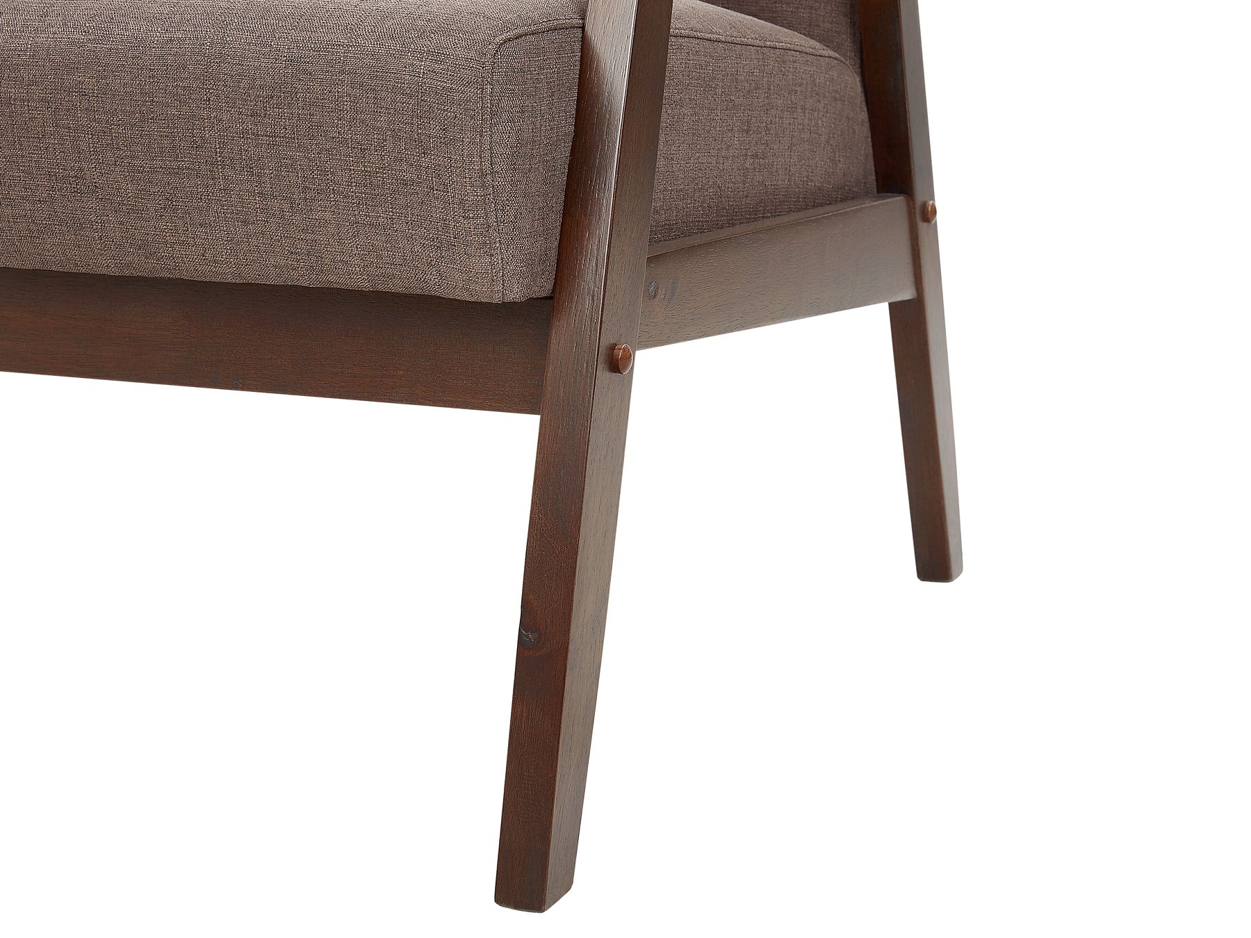 2 Seater Fabric Sofa Brown ASNES