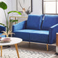 2 Seater Velvet Sofa Navy Blue MAURA