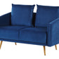 2 Seater Velvet Sofa Navy Blue MAURA