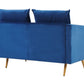 2 Seater Velvet Sofa Navy Blue MAURA