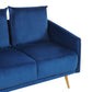 2 Seater Velvet Sofa Navy Blue MAURA
