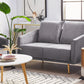 2 Seater Velvet Sofa Grey MAURA