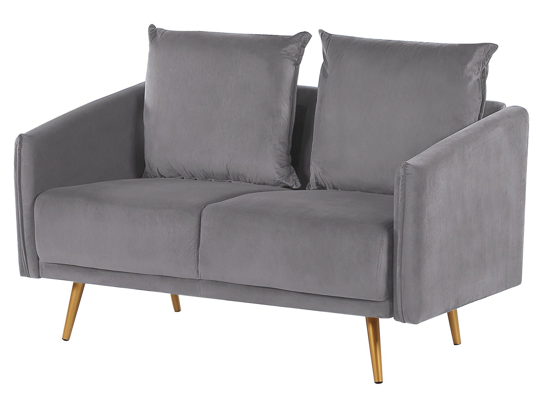 2 Seater Velvet Sofa Grey MAURA