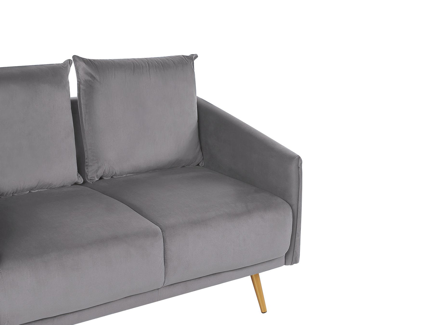 2 Seater Velvet Sofa Grey MAURA