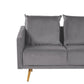 2 Seater Velvet Sofa Grey MAURA