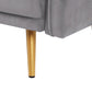 2 Seater Velvet Sofa Grey MAURA