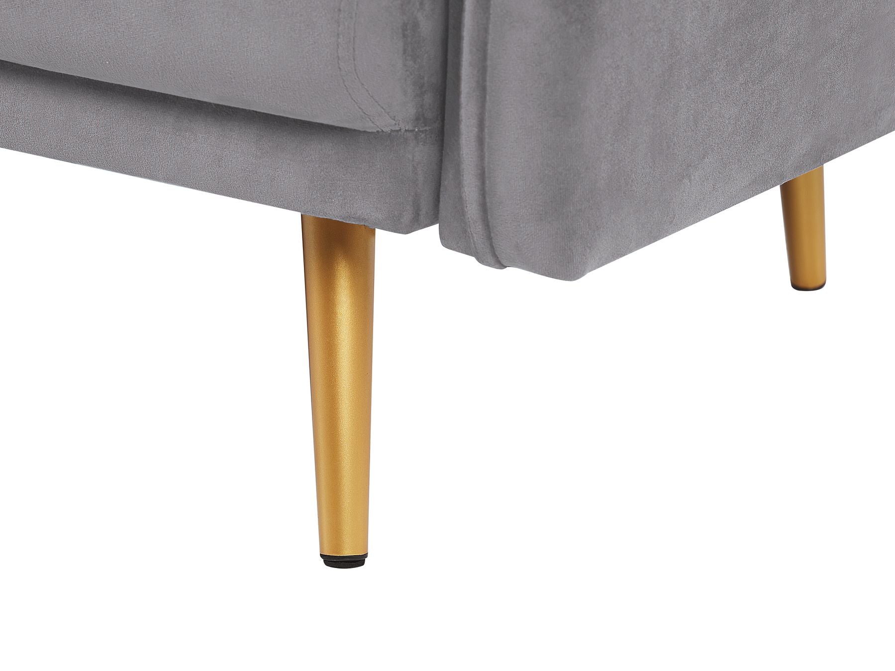 2 Seater Velvet Sofa Grey MAURA