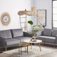 2 Seater Velvet Sofa Grey MAURA