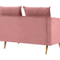 2 Seater Velvet Sofa Pink MAURA