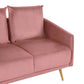2 Seater Velvet Sofa Pink MAURA