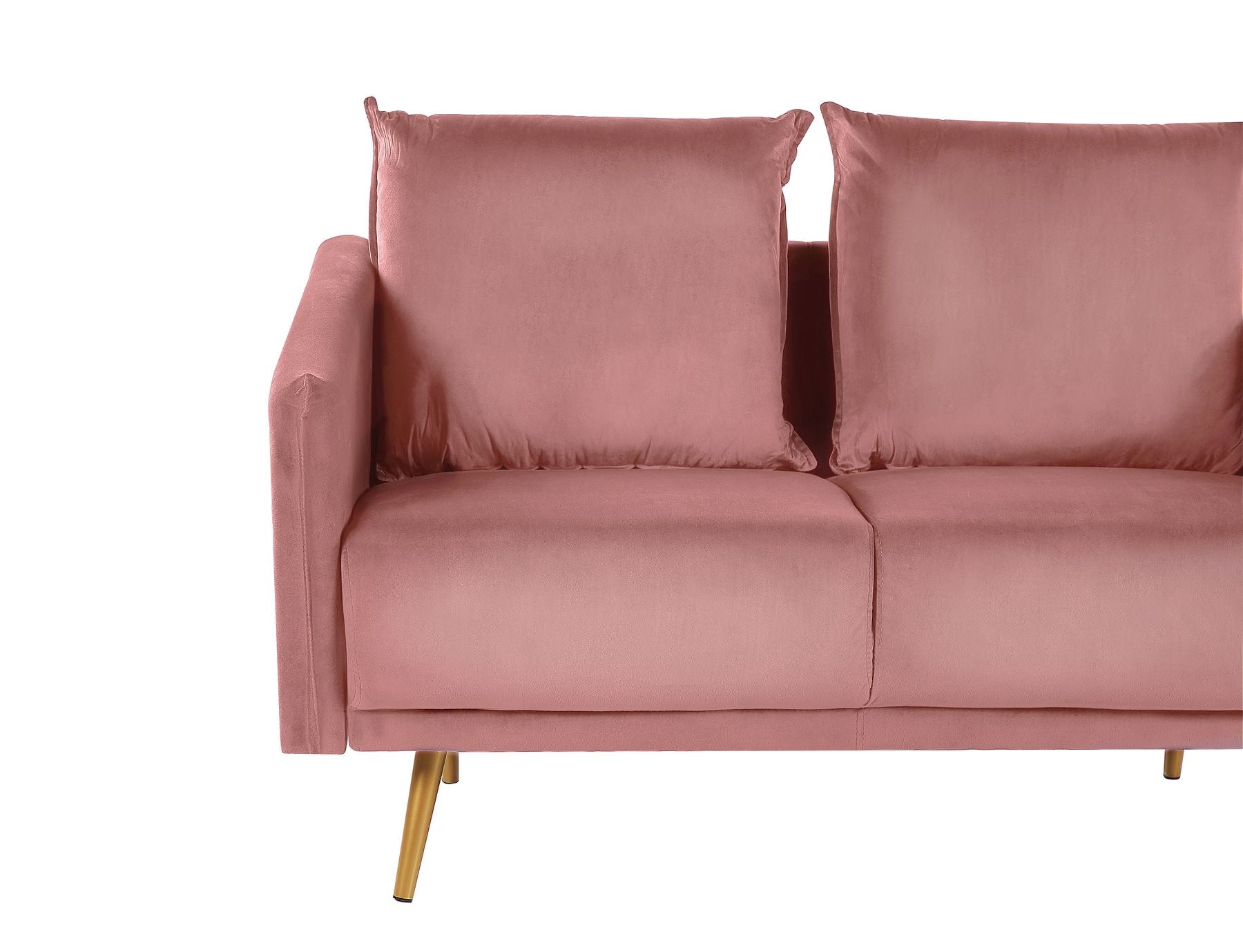 2 Seater Velvet Sofa Pink MAURA
