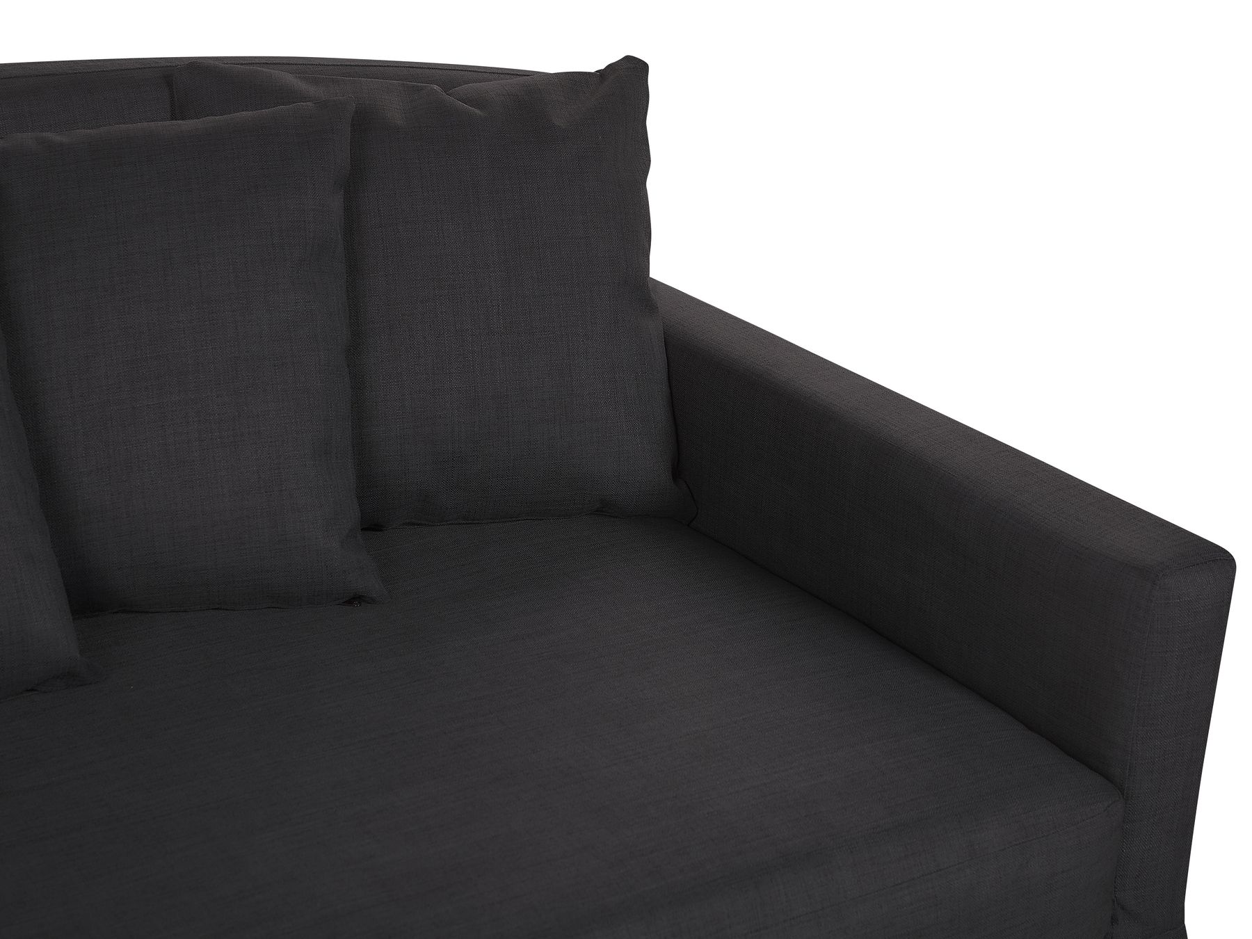 3 Seater Fabric Sofa Black GILJA