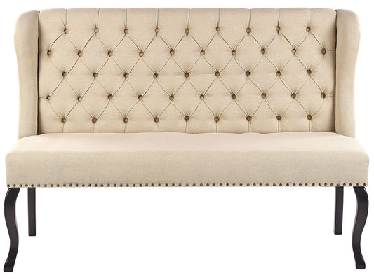 2 Seater Fabric Kitchen Sofa Beige TORSBY