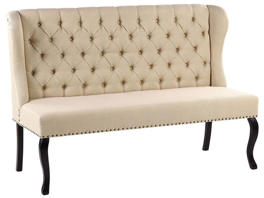 2 Seater Fabric Kitchen Sofa Beige TORSBY