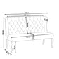 2 Seater Fabric Kitchen Sofa Grey TORSBY