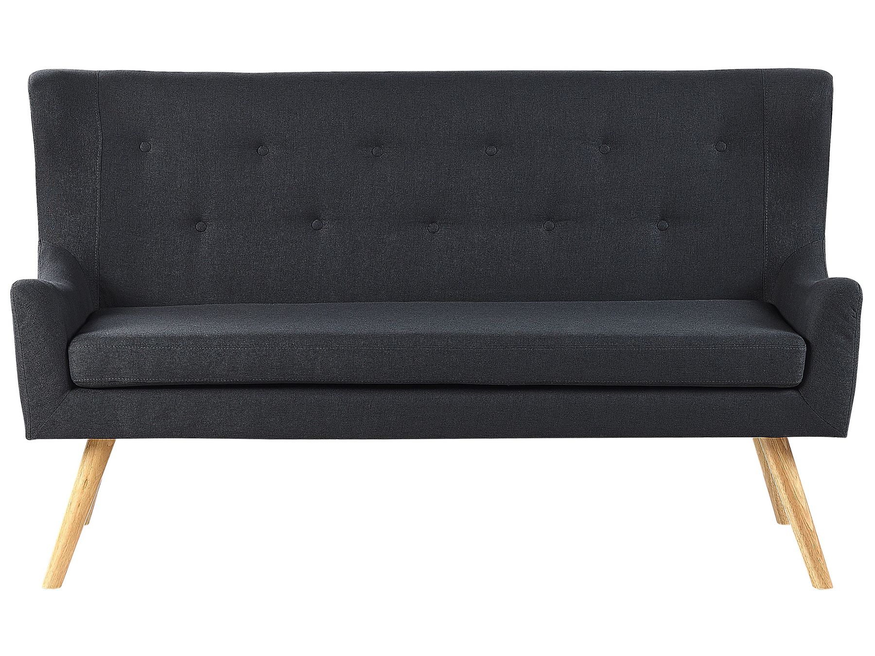 2 Seater Fabric Kitchen Sofa Black SKIBBY