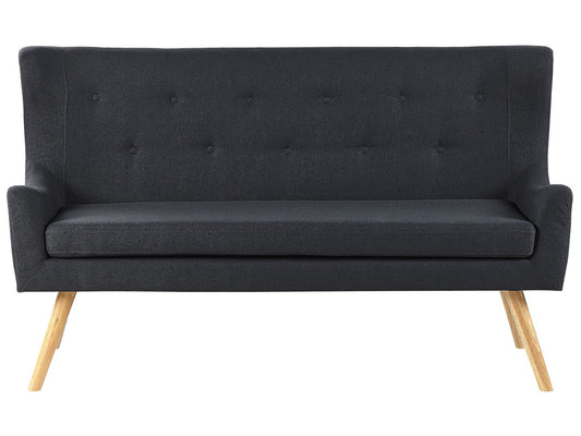 2 Seater Fabric Kitchen Sofa Black SKIBBY