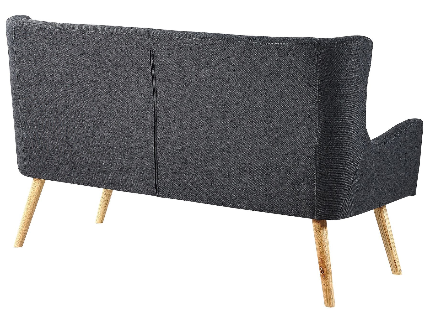 2 Seater Fabric Kitchen Sofa Black SKIBBY
