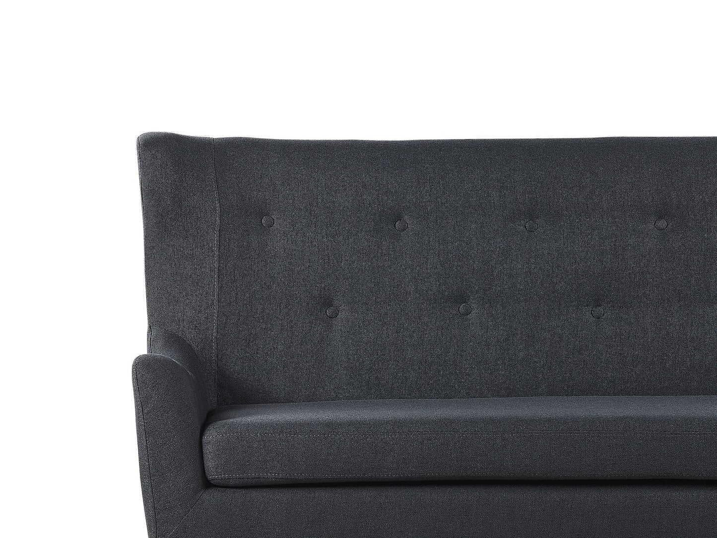 2 Seater Fabric Kitchen Sofa Black SKIBBY
