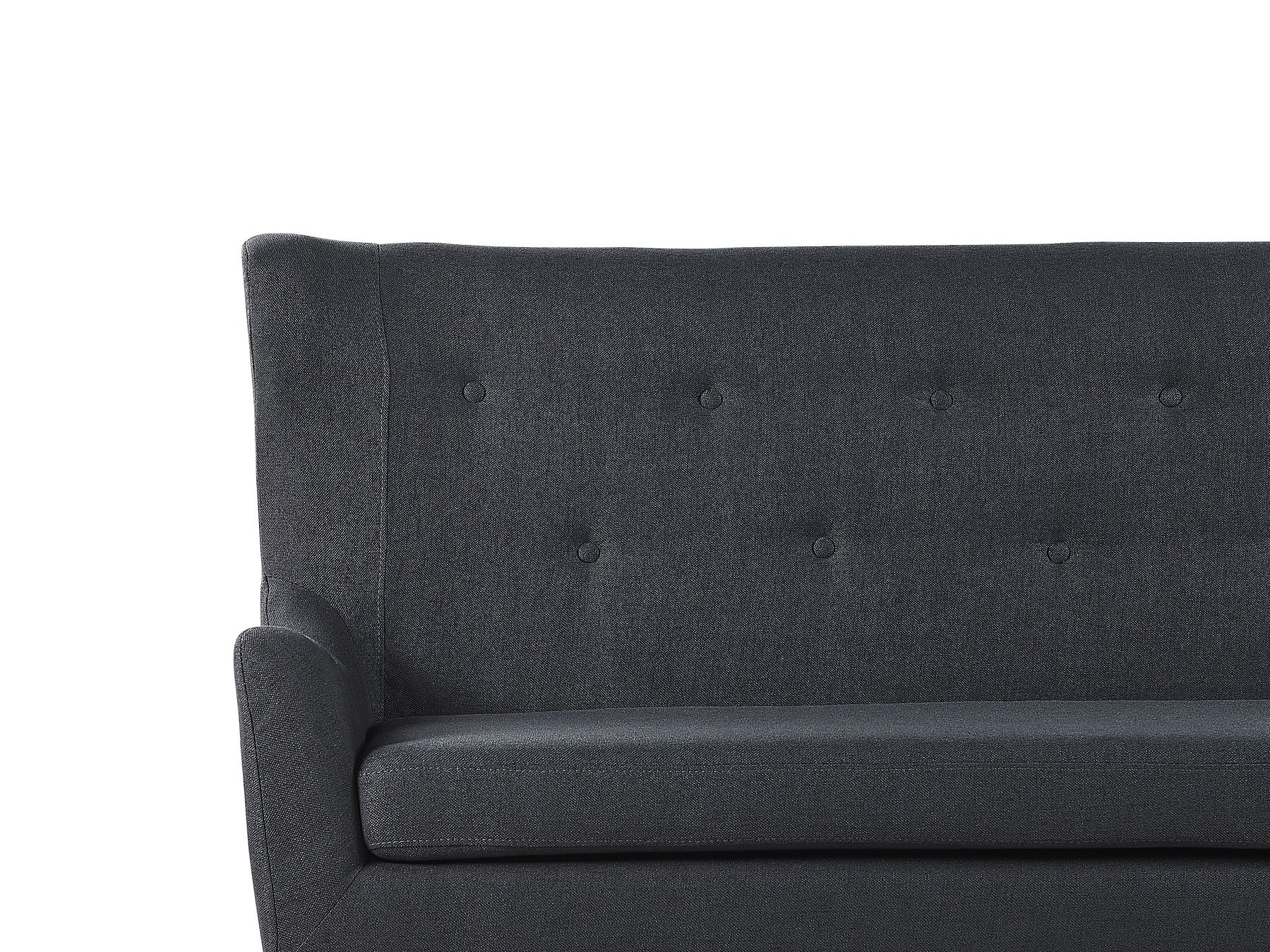 2 Seater Fabric Kitchen Sofa Black SKIBBY