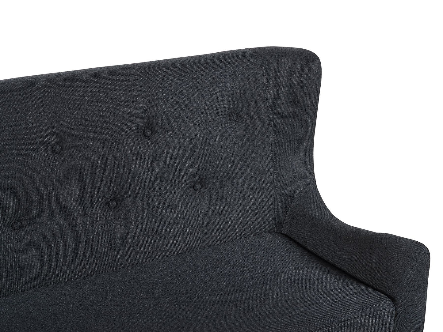 2 Seater Fabric Kitchen Sofa Black SKIBBY