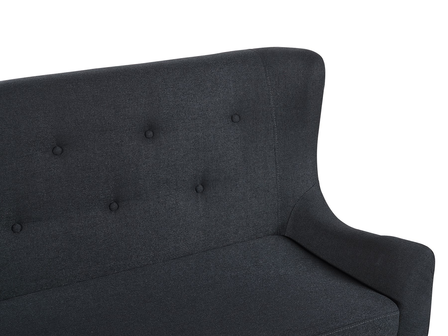 2 Seater Fabric Kitchen Sofa Black SKIBBY
